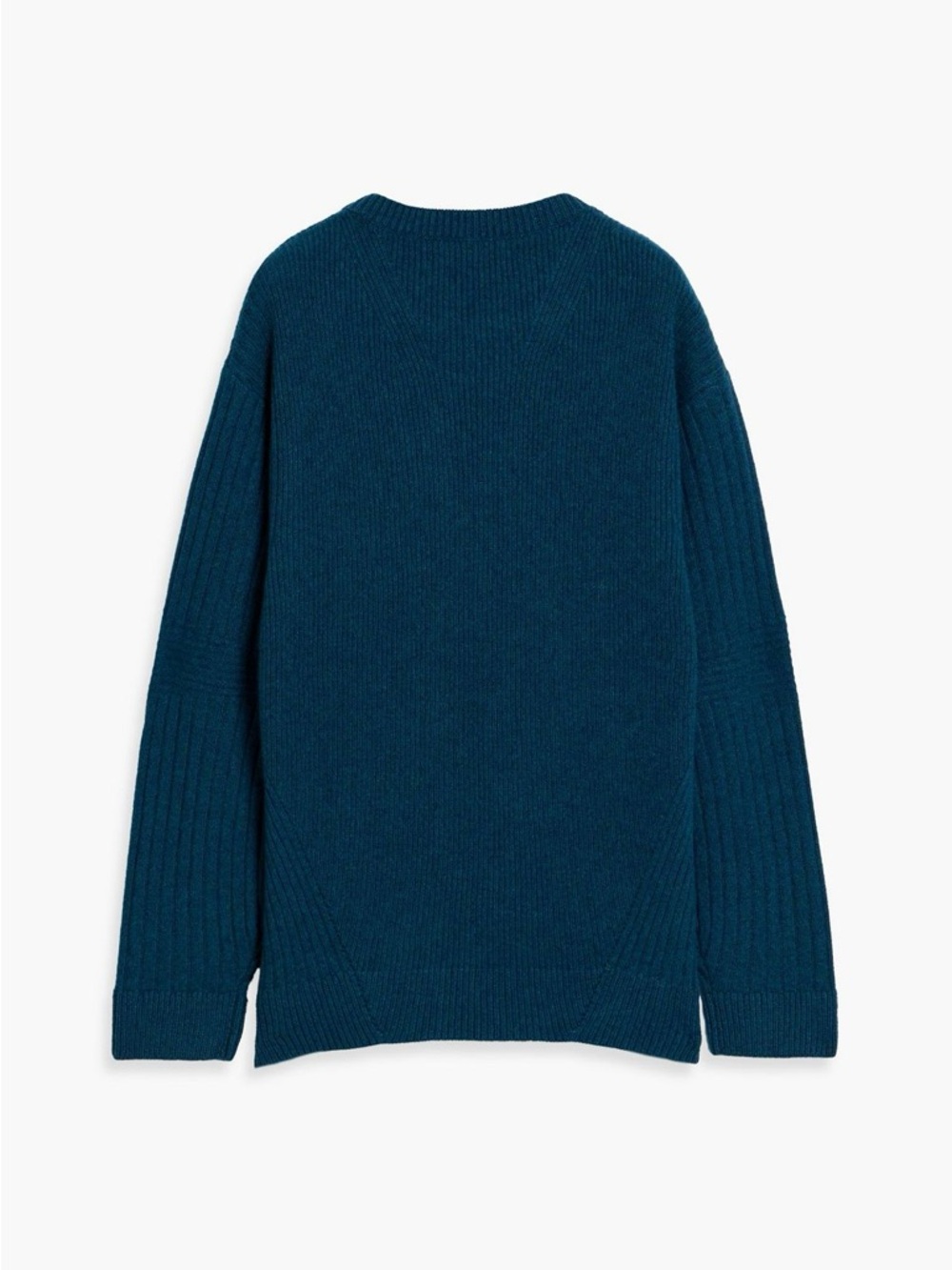 The Elder Statesman ribbed knit cashmere sweater petrol blue - Picture 9 of 9